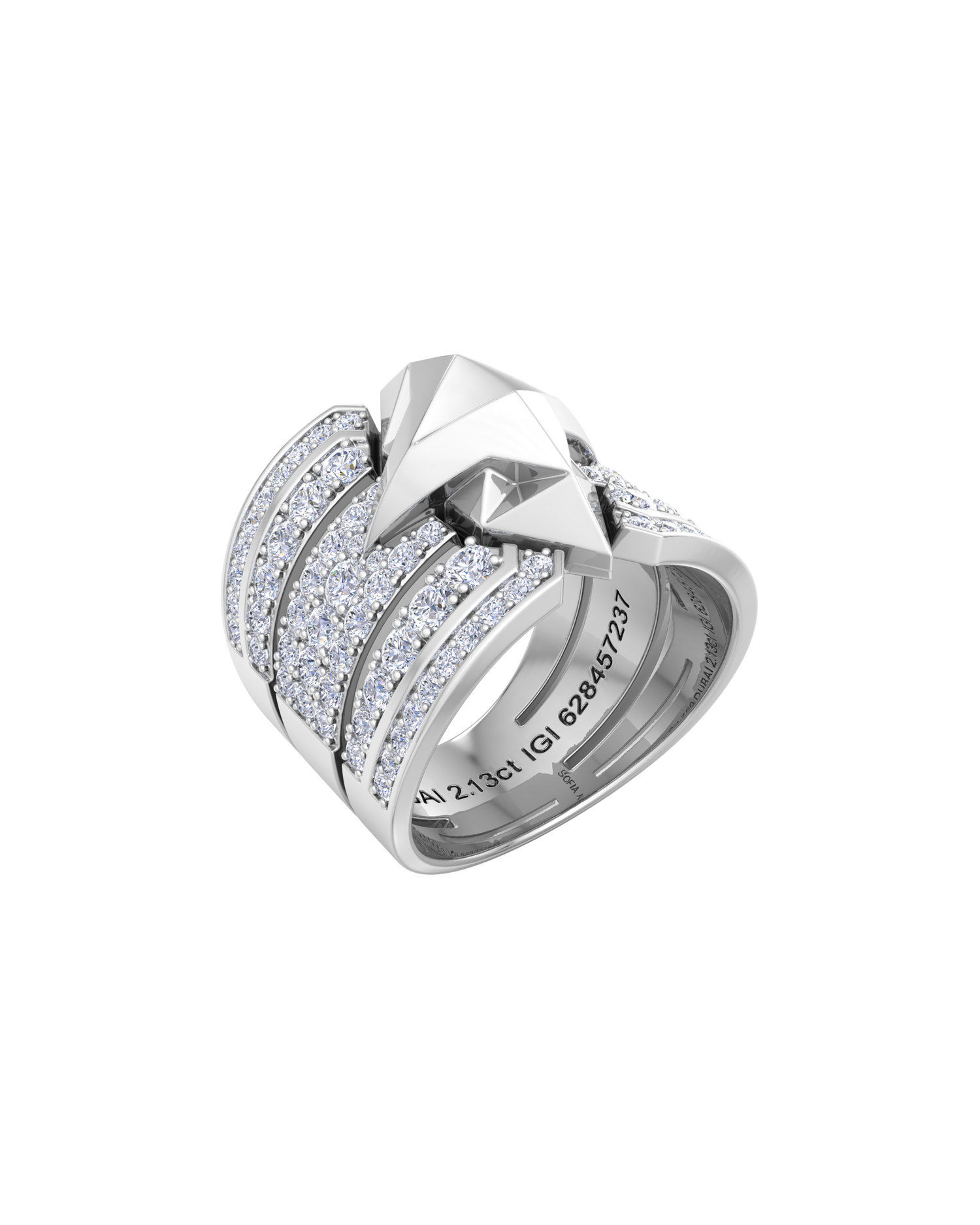 Athena Diamond Shield Ring 100 - Sofia Al Asfoor  